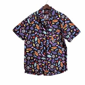 Stranger Things Exclusive Seven Abstract Pajama Shorts Set Womens M Black Retro